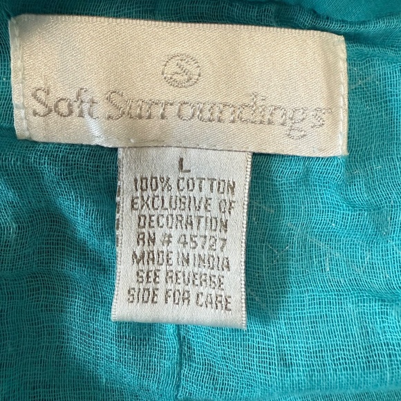 Soft Surroundings Turquoise Sequin Mirror Beaded Preciosa Maxi Skirt Size L - Picture 8 of 8